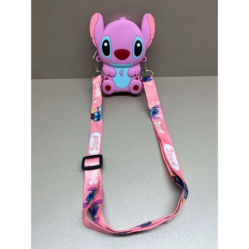 Foto 2 de Bolsinha De Silicone infantil Stitch & Angel Transversais e de ombro
