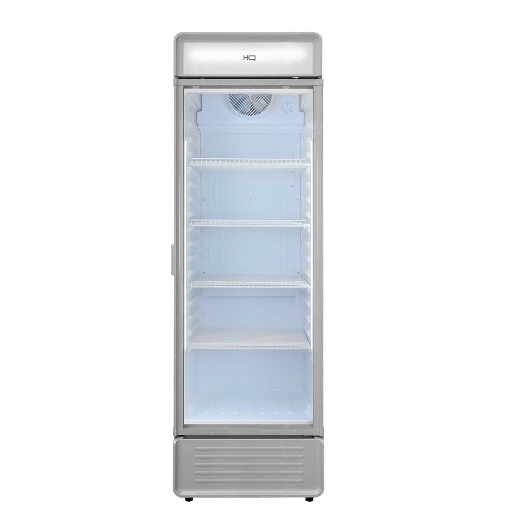 Refrigerador Expositor Vertical HQ 439L Porta de Vidro Duplo LED e Trava Cinza HQ-439REVPVX 220
