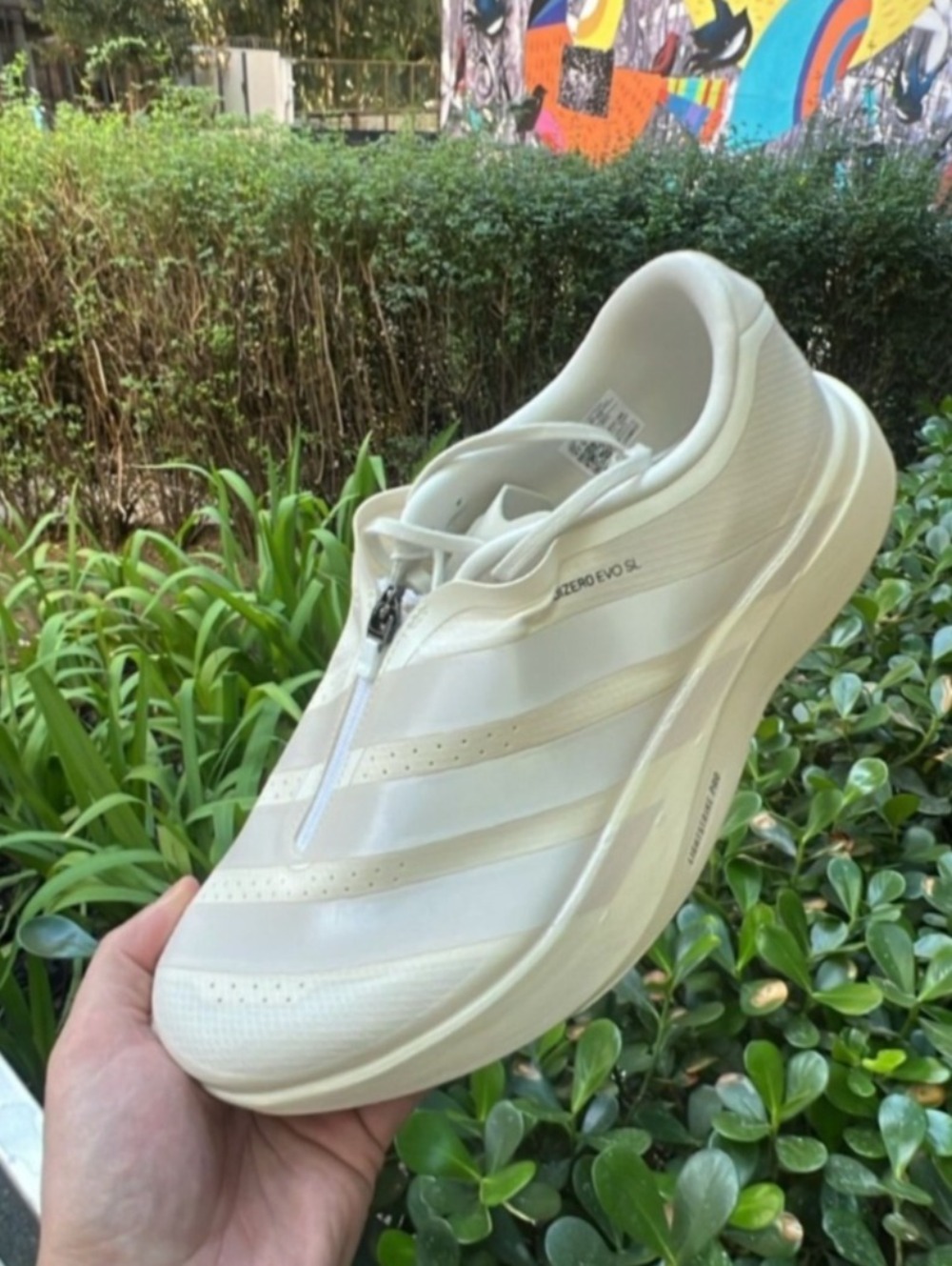 adidas Adizero EVO SL Zíper Lightstrike Pro Core White Zero Metalic — 36 / 38, Novo