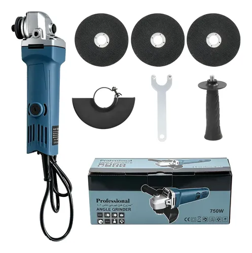 Esmerilhadeira Angular 750w Resistente, Caixa Papelão Azul 110v