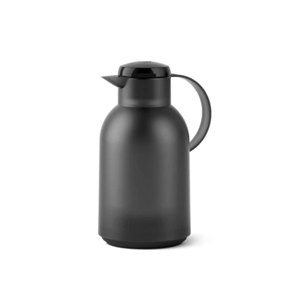 Garrafa térmica Emsa Quick Press Samba 1,5 litro preta