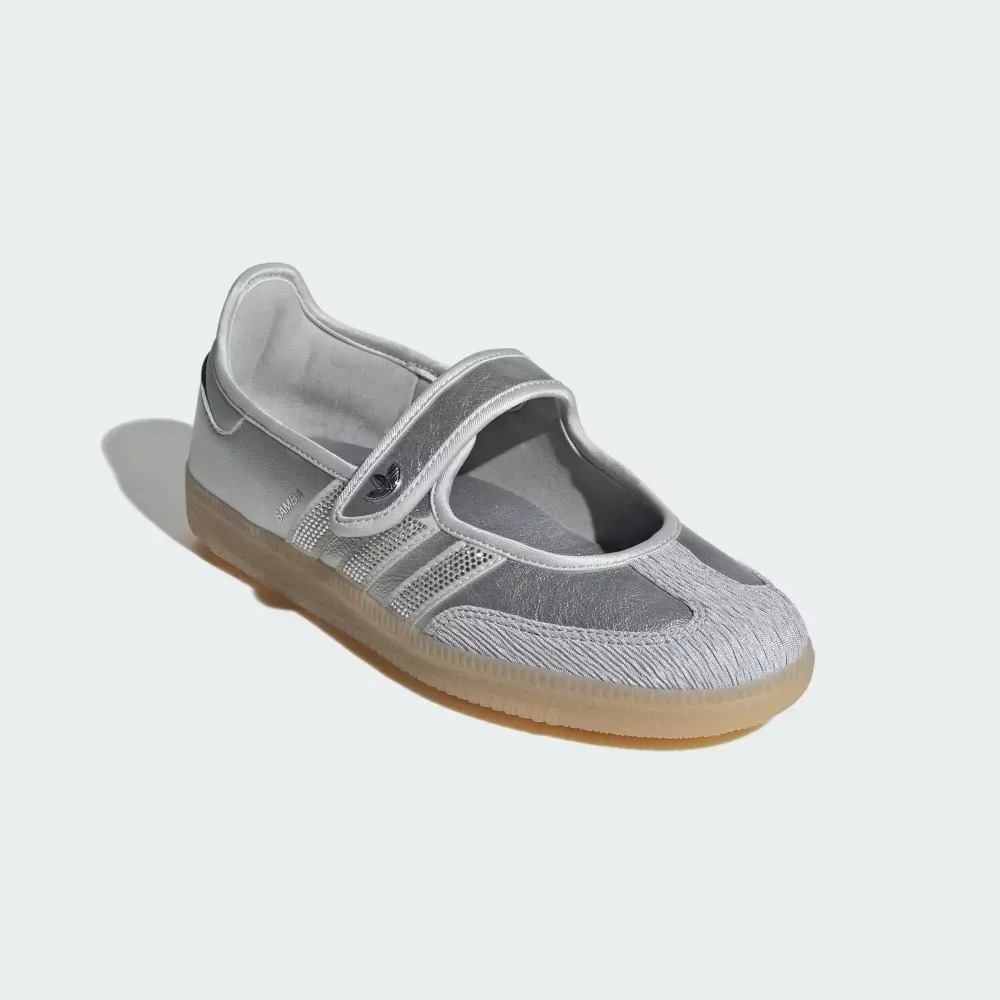 adidas Samba OG Mary Jane Silver Metallic Grey One Gum — 39, Novo