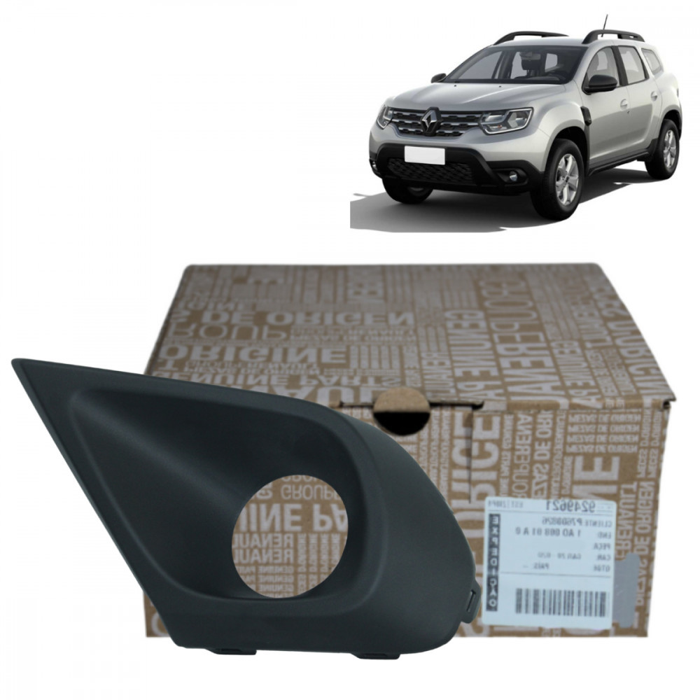Moldura farol milha esquerdo Duster 19 20 21 22 23 24