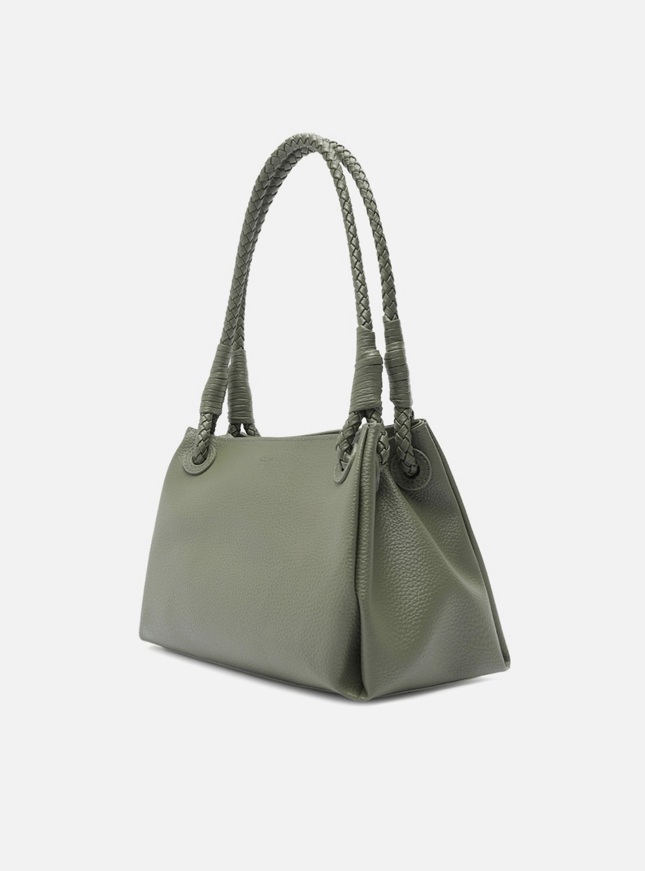 Foto 2 de Bolsa Shoulder Verde Média Alça Trançada