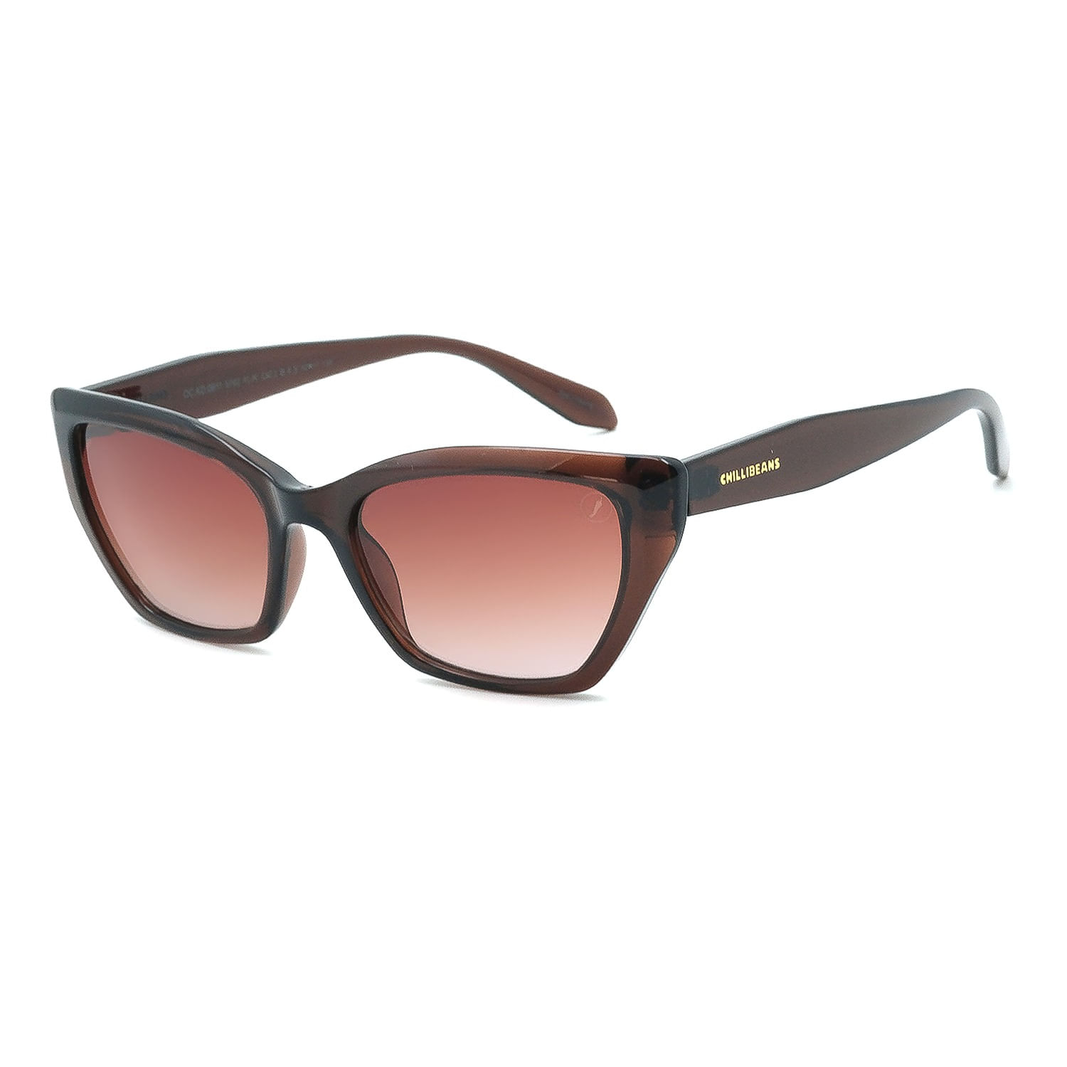 Óculos de Sol Teen Feminino Chilli Beans Cat Degradê Marrom OC.KD.0911.5702