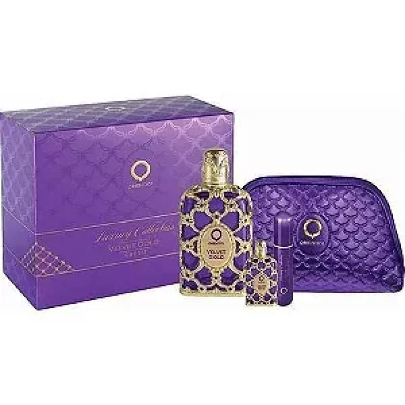Kit Orientica Velvet Gold Luxury Collection Edp 80ml + Edp 7,5ml + Porta Perfume + Necessaire