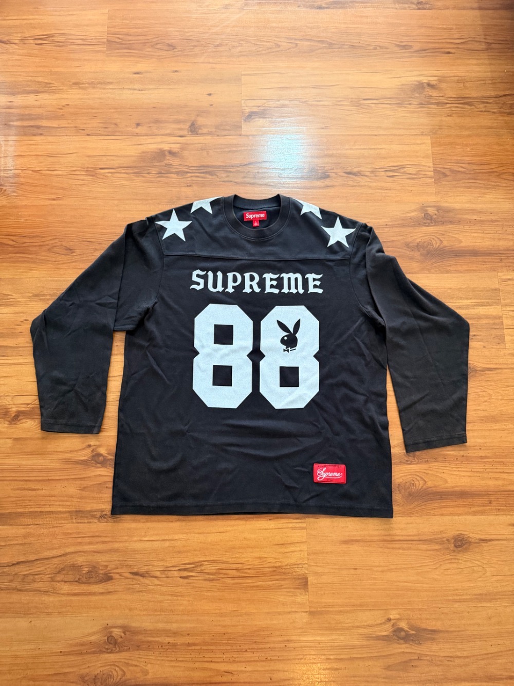 Playboy x Supreme Camiseta Manga Longa L/S Football Black SS26-W3 — G, Novo