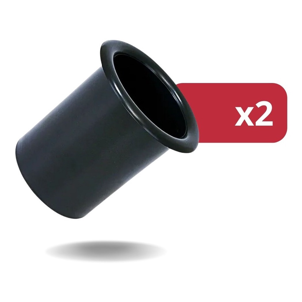 Kit 2 Aero Dutos 4 Fiamon Plástico - Preto