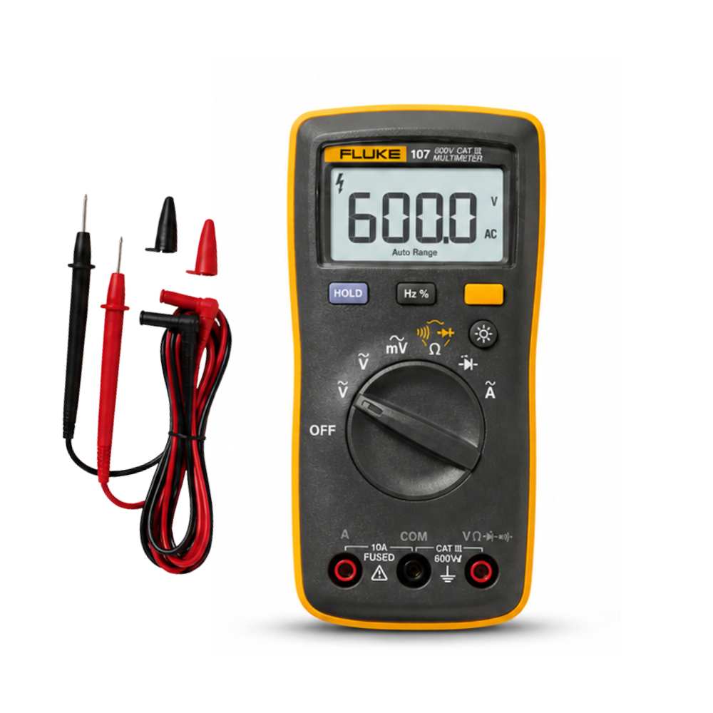Foto 2 de Multímetro Digital 107 Fluke CAT III com Pontas de Teste