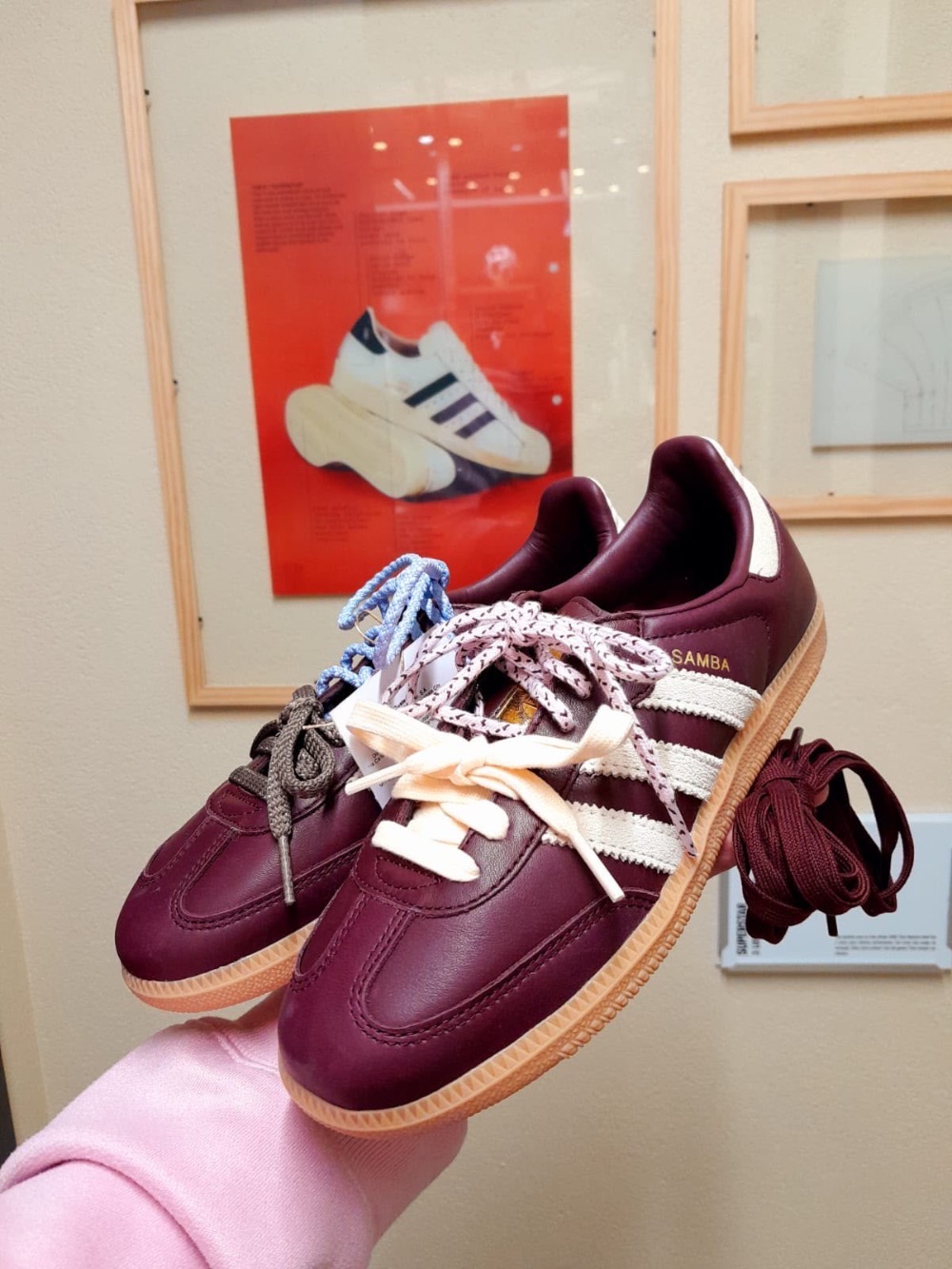 adidas Samba OG Maroon Warm Vanilla Gum — 34, Novo