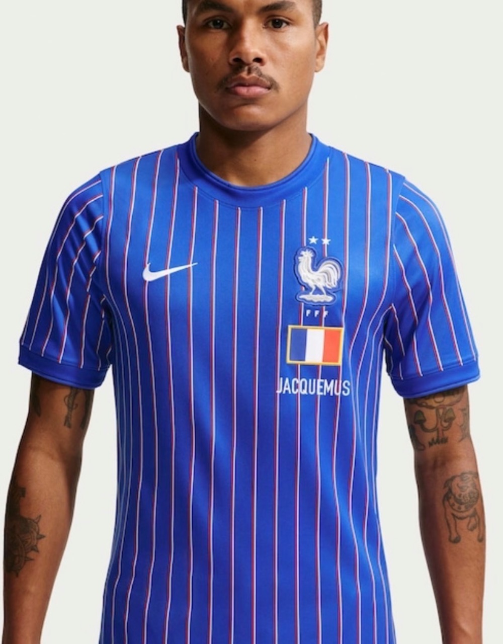 France x Jacquemus x Nike Camiseta Dri-FIT Blue — M, Novo