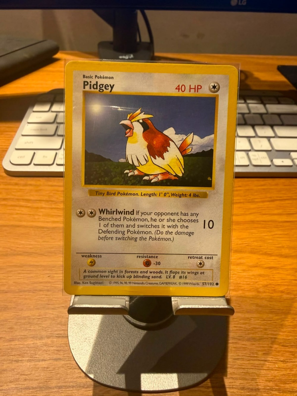 Pidgey (57/102) Base Set Pokémon TCG — Moderately Played, Usado