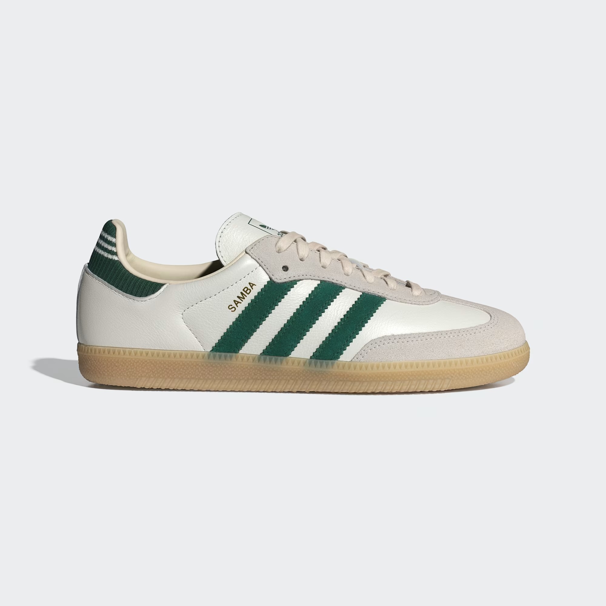 adidas Samba OG Cloud White Collegiate Green Gum — 34 / 36 / 37 / 39 / 40, Novo