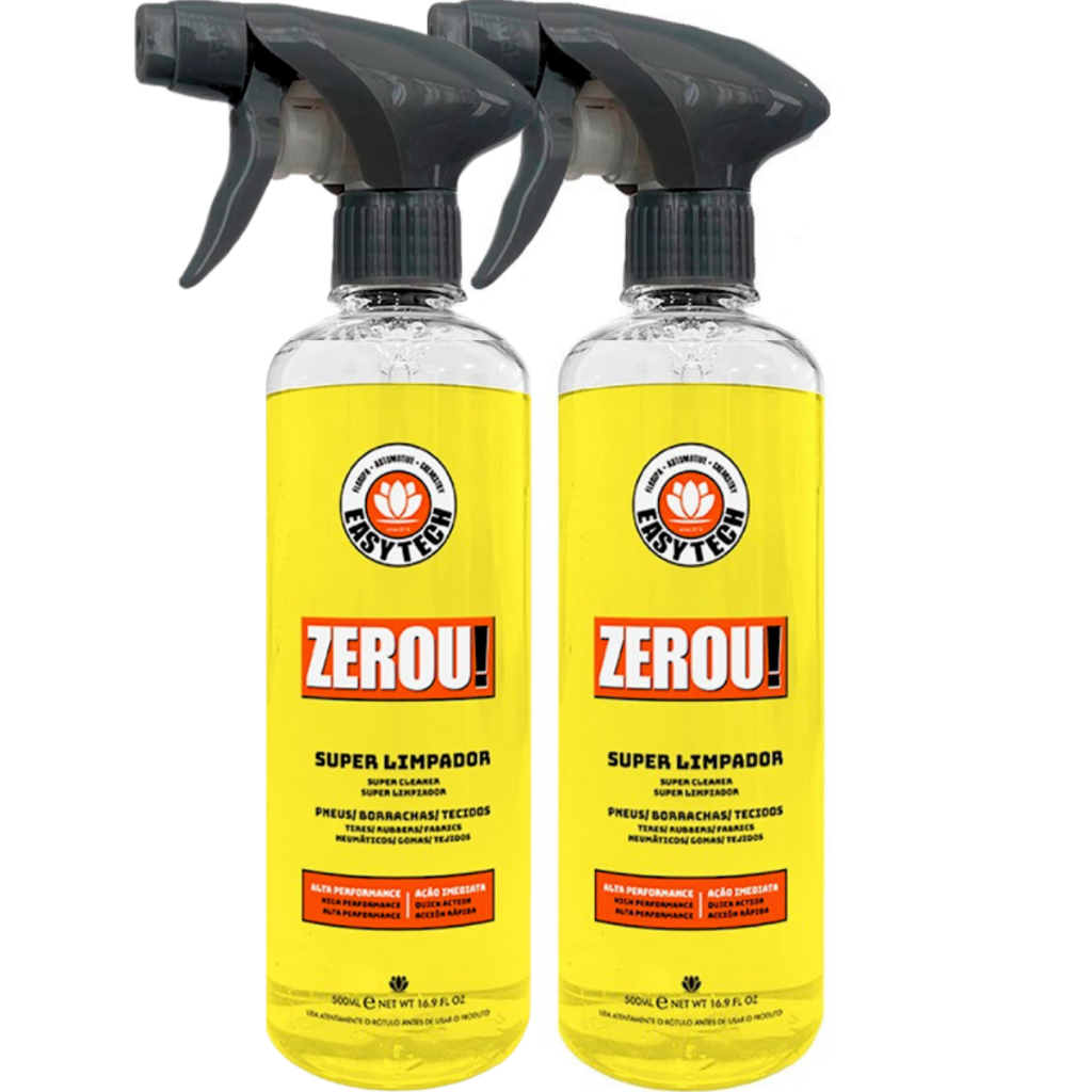 ZEROU! Limpador Multiuso Pneu Borrachas Tecidos Plásticos EasyTech 500ml