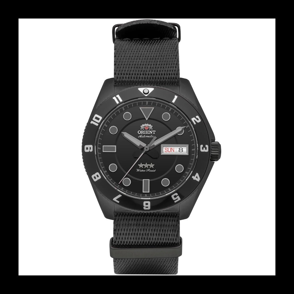 Relógio Orient 3 Stars Sport Land Black 39 mm — Único, Novo
