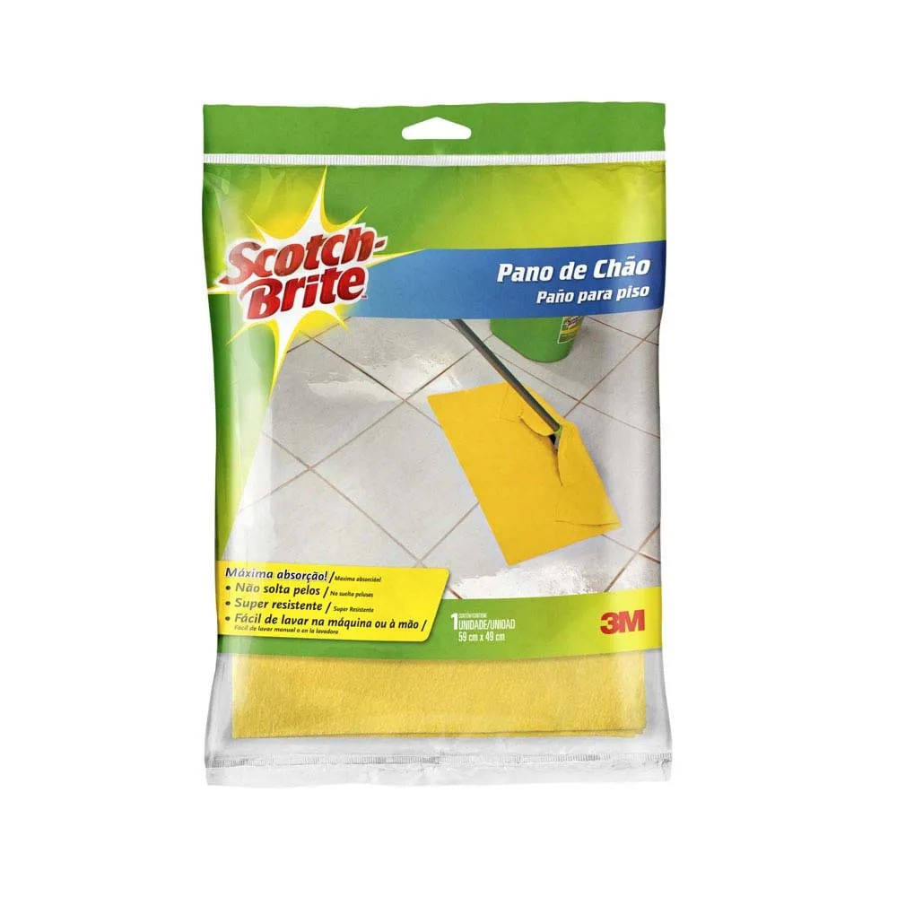 Pano Chão unitário amarelo Scotch-Brite