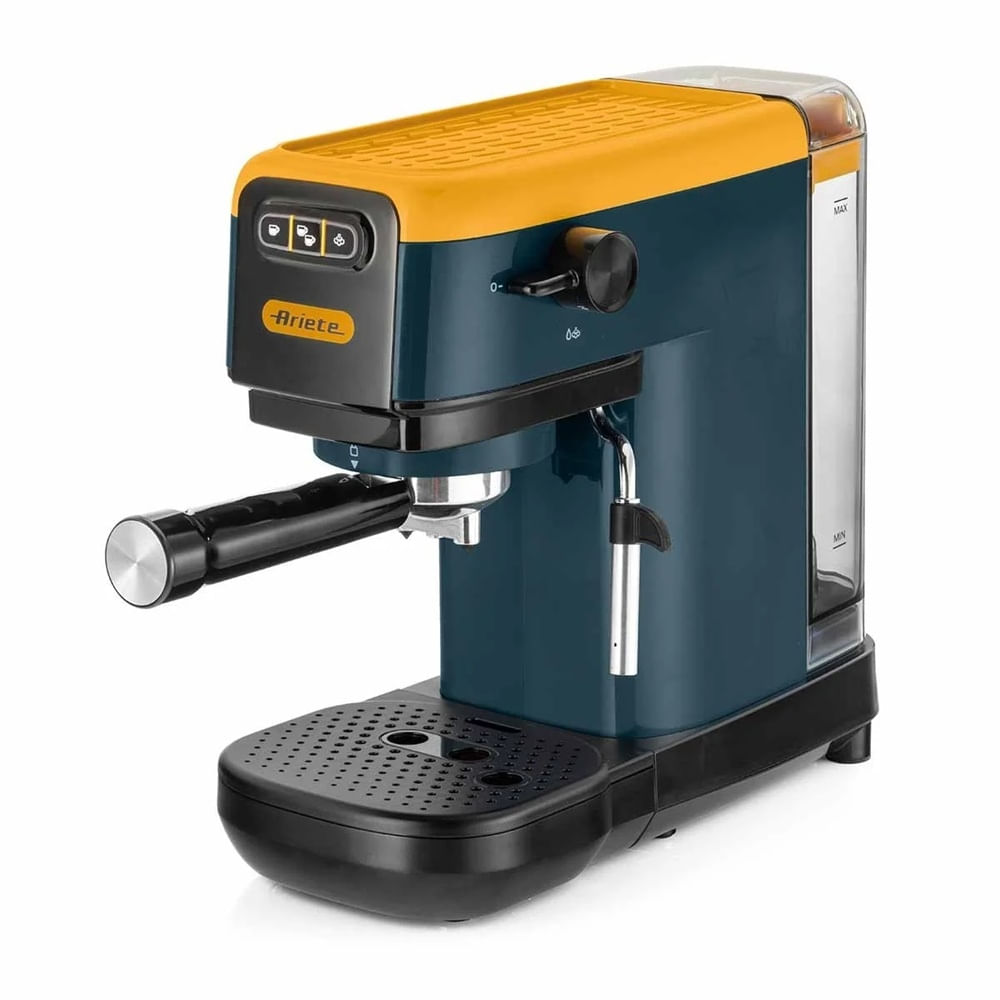 MAQUINA DE CAFÉ ARIETE SLIM ESPRESSO 1,1L EM AÇO INOX 1300W AMARELO 127V 00M13991GARBR