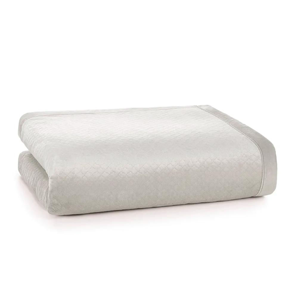 Cobertor Queen de Sherpa e Flanel Fleece Karsten 240x260 cm Eliot Seda