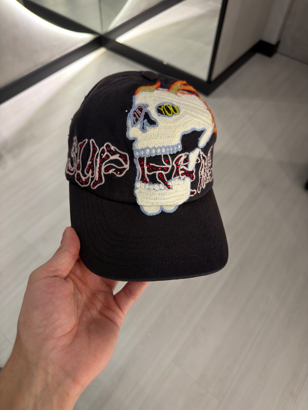 Masato Kawajo x Supreme Boné WFST 6-Panel Black FW26-W1 — Único, Novo