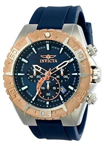 Relógio Masculino Invicta Aviator Silicone Azul