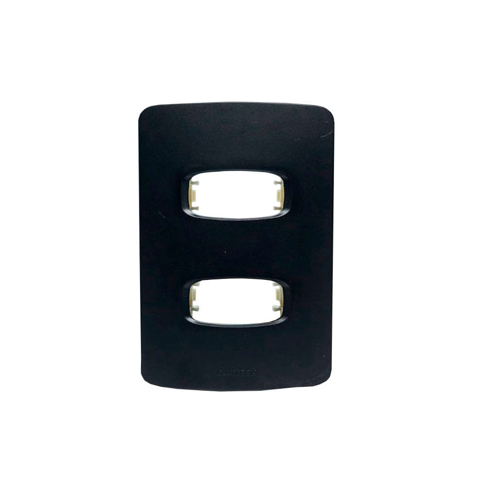 Placa 4X2 Para 2 Modulos Preto Gracia Maxx Alumbra