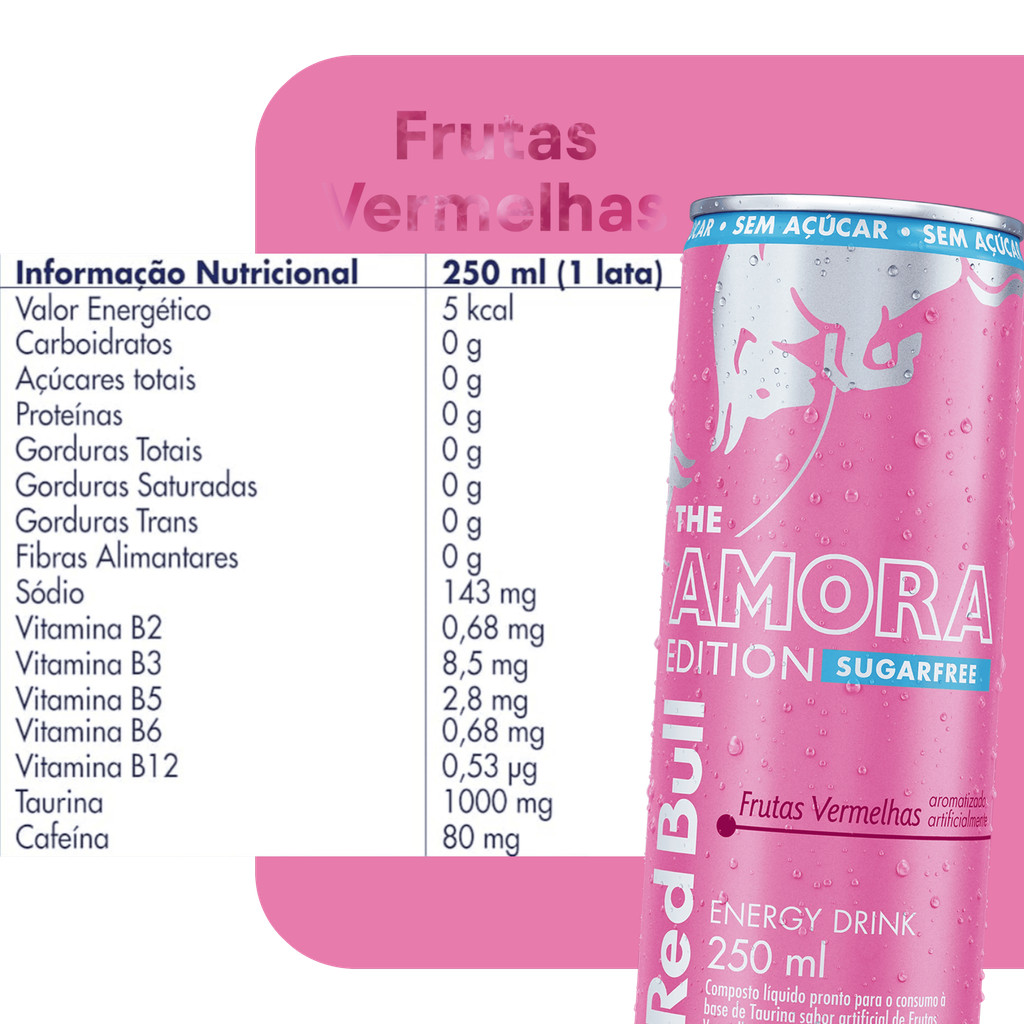 Foto 2 de Red Bull Energético Amora Sugarfree Lata 250ml