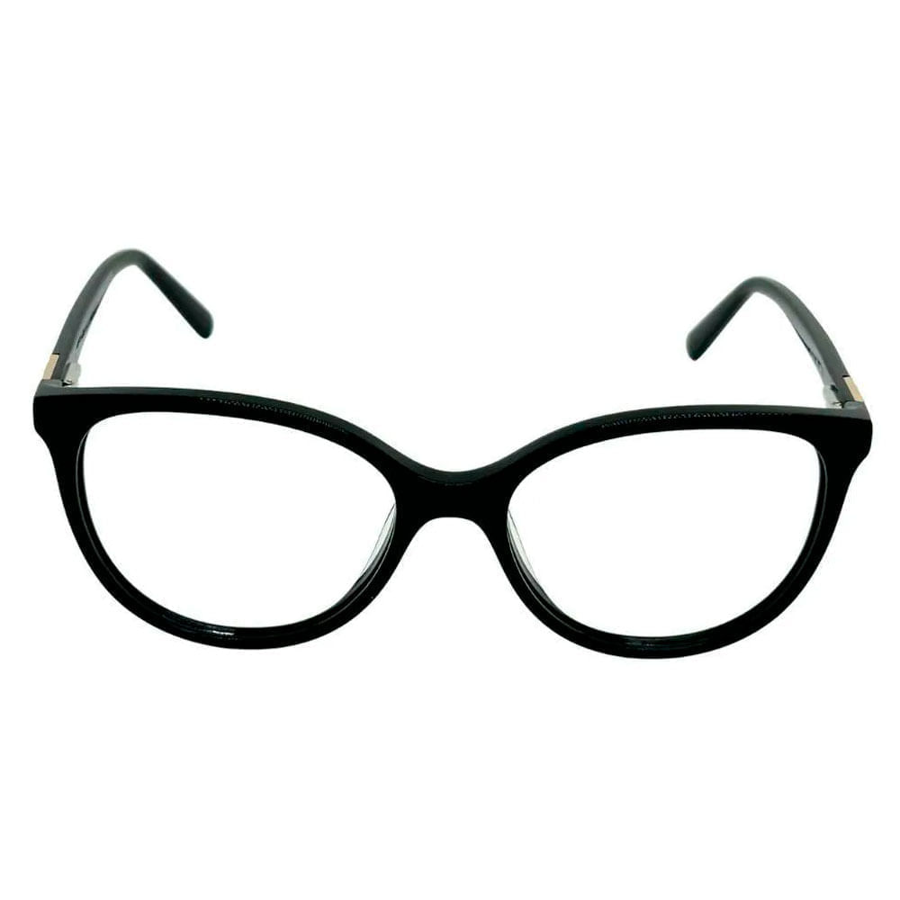 Foto 4 de Armação de Óculos de Grau com Clipon Feminina Bulget Retrô BG6436 Cor Preto Brilho