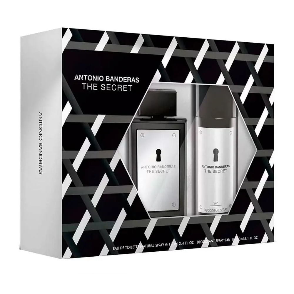 Kit Antonio Banderas The Secret For Men Eau De Toilette 100ml + Deodorant Spray 150ml