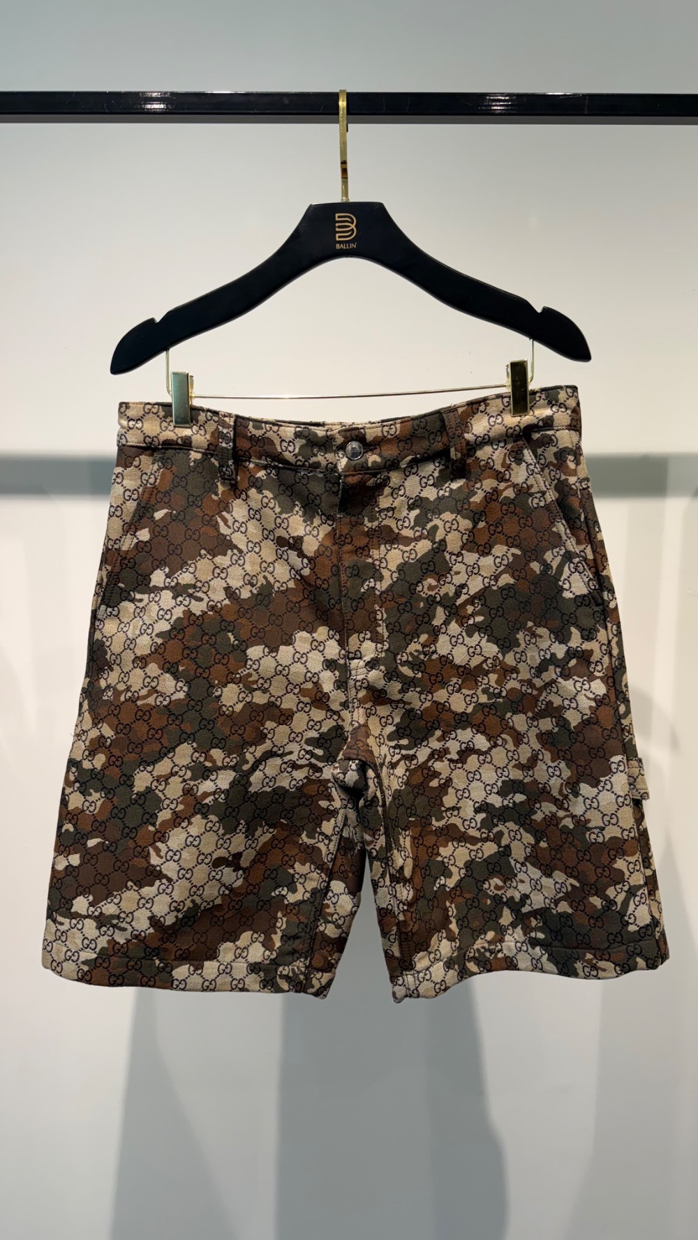 Shorts Gucci Marbled Jacquard Trousers Brown — 40 / 42, Novo