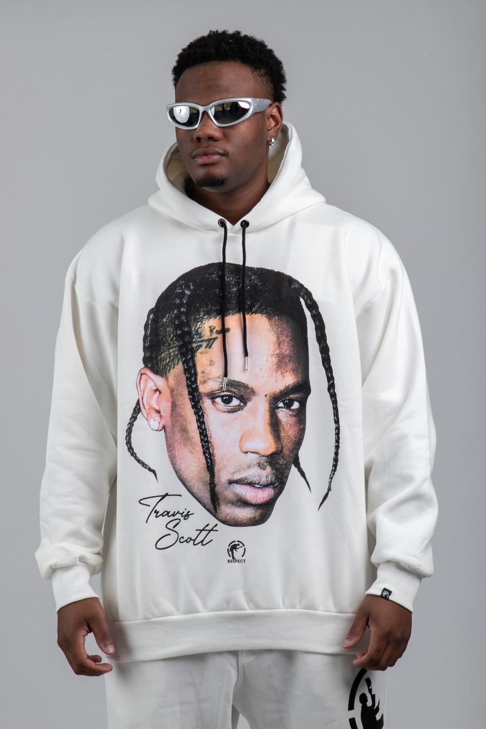Moletom Respect Travis Scott Face White — P / M / G / XG / XXG / 3XG, Novo