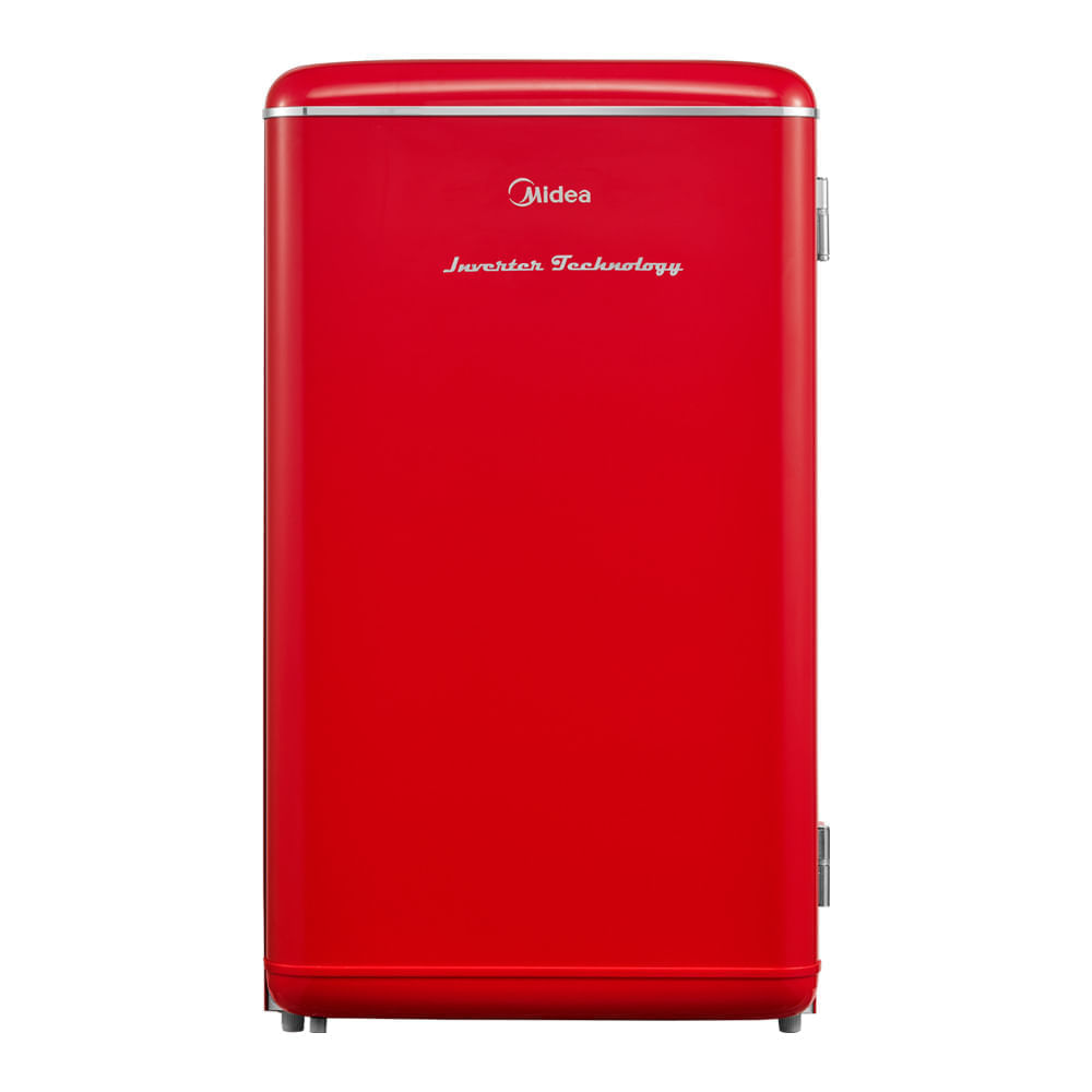 Frigobar Retrô Vermelho 93L Inverter Bivolt Midea Bivolt