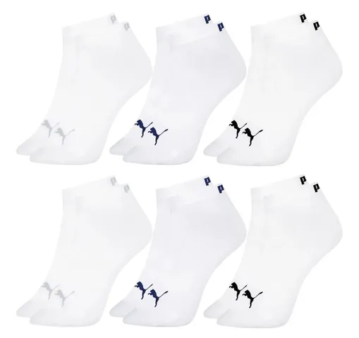 6 Pares Meias Puma Cano Baixo Algodão