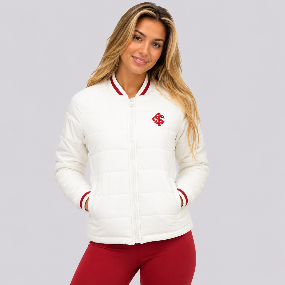 Jaqueta Internacional Puffer Feminina Branca