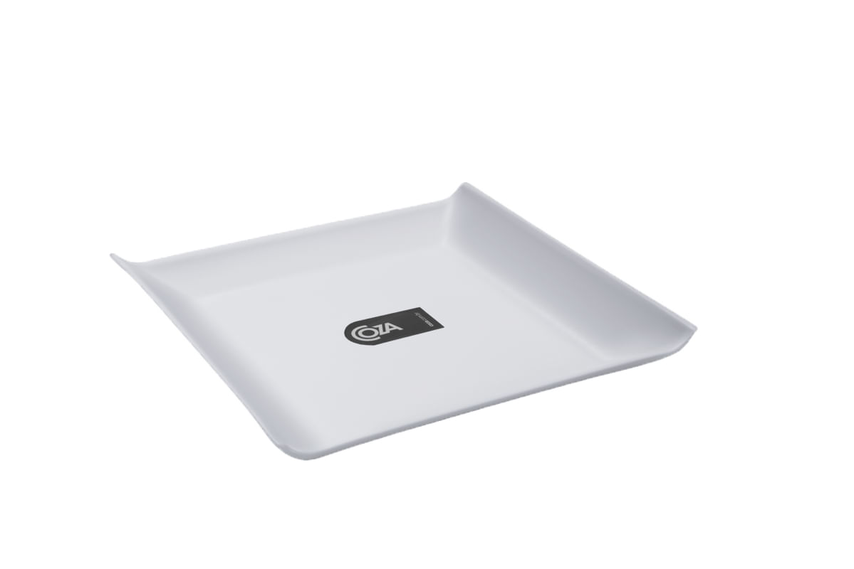 Prato quadrado Casual Pequeno Cozy 16 x 16 x 2,5 cm Branco