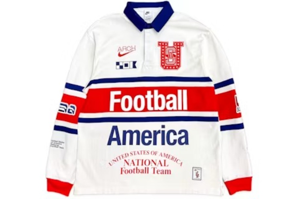 USA x V.A.A. x Nike Camiseta Long Sleeve Rugby White — G, Novo