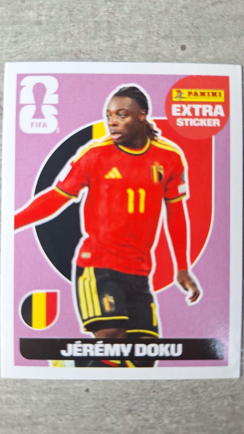 Figurinha Panini Jérémy Doku Legend Roxo FIFA World Cup 2026 — Near Mint, Novo
