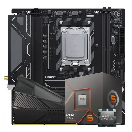 Kit Upgrade, AMD Ryzen 5 8400F + Placa Mãe Chipset b850 + 16GB DDR5