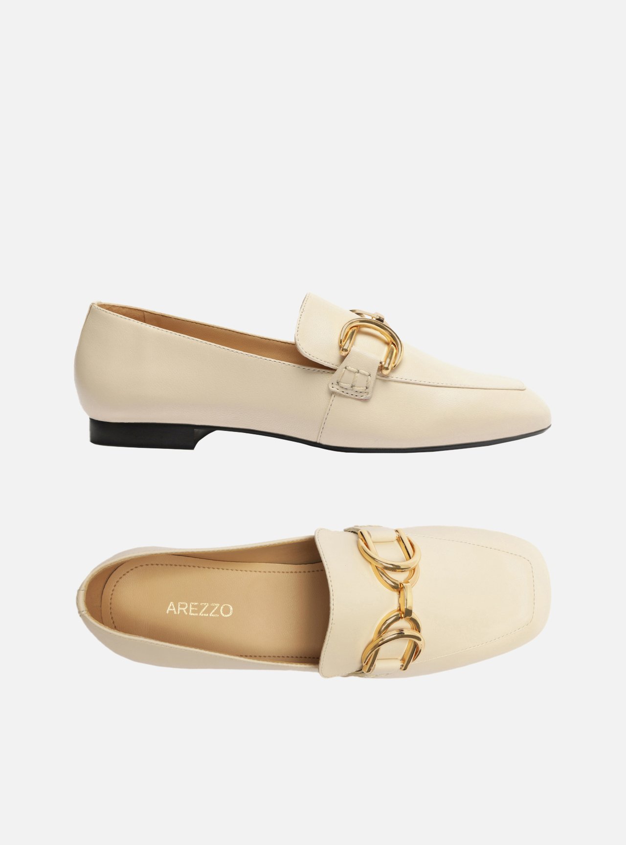 Foto 5 de Mocassim Branco Couro Bico Redondo Classy
