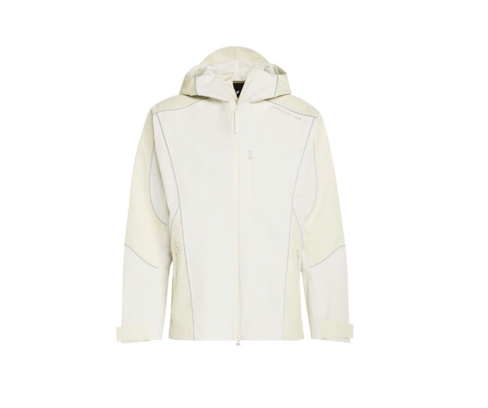 Consortium x adidas Jaqueta Shell Chalk White — P, Novo