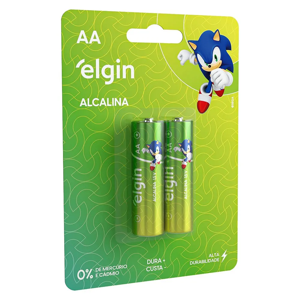 PILHA ALCALINA AA BLISTER COM 2 PC ELGIN