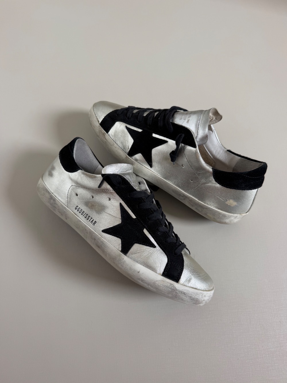 Golden Goose Super Star Silver Black — 40, Usado