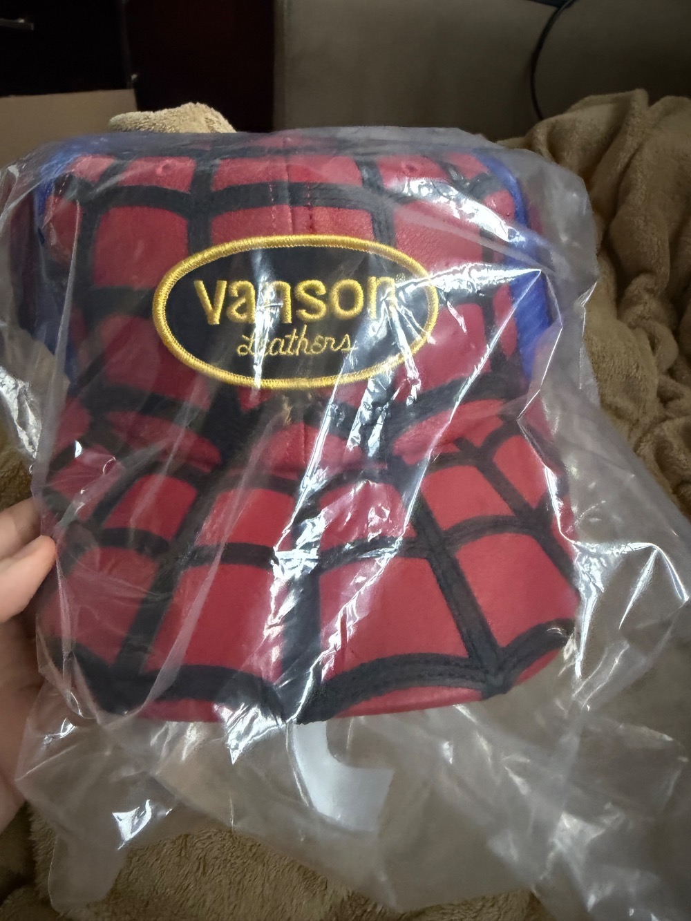 Vanson Leathers x Supreme Boné Spider Man 6-Panel Blue SS26-W14 — Único, Novo