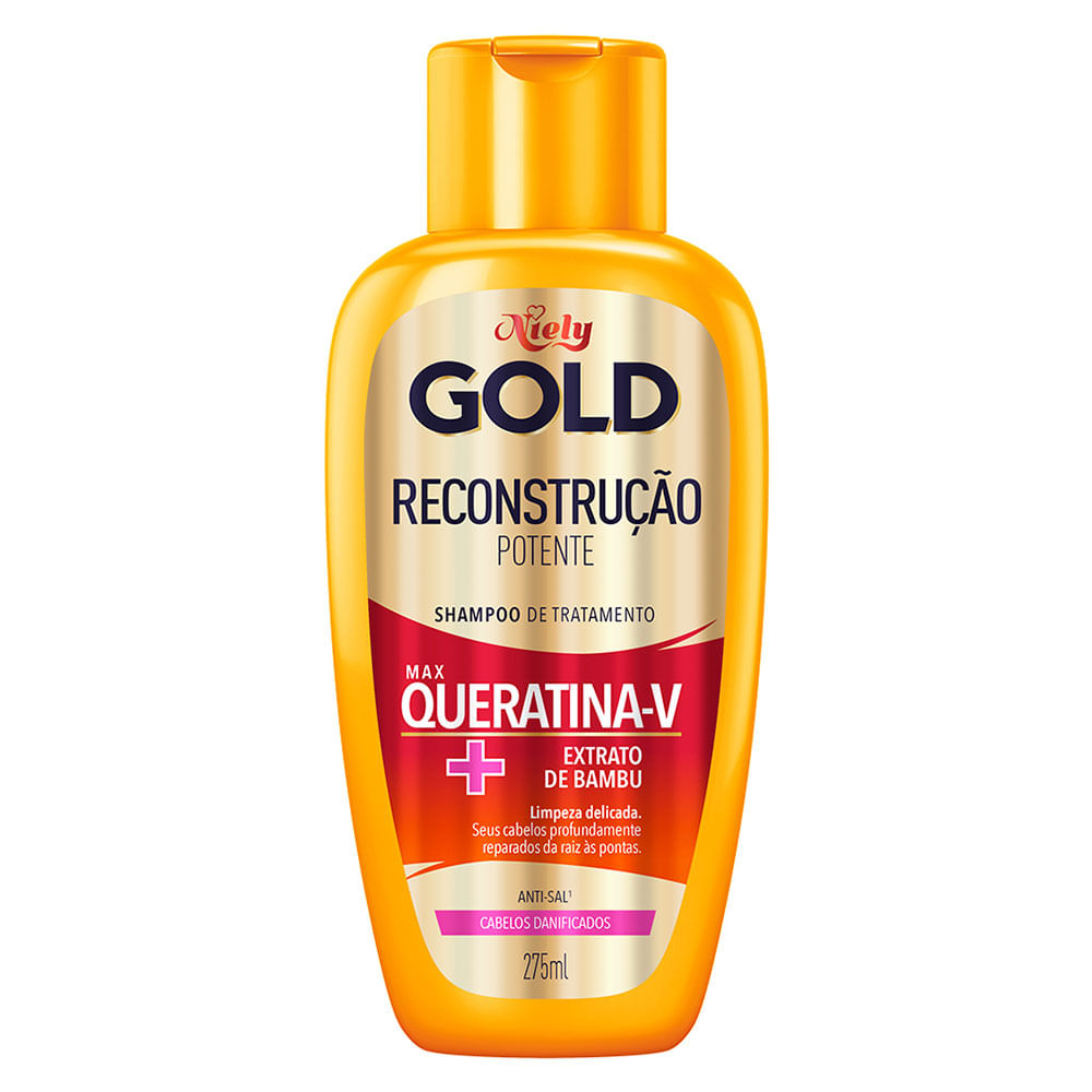 Niely Gold Reconstrução Potente Shampoo Reconstrutor — 275ml