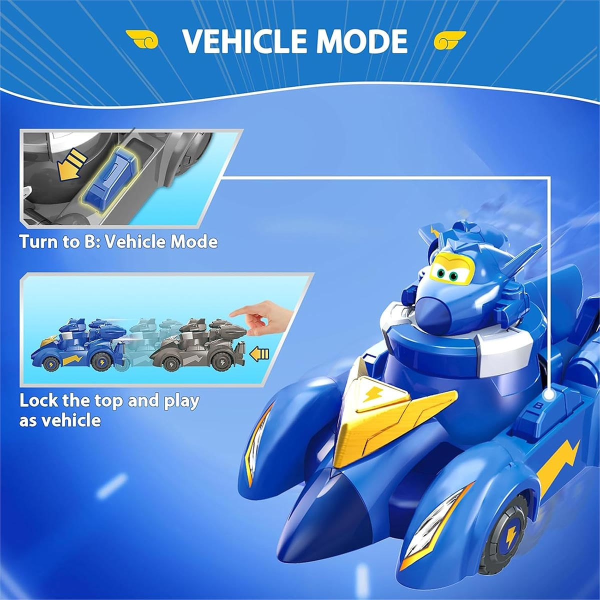 Foto 4 de Carrinho Lançador Do Avião Jerome Giratório - Super Wings