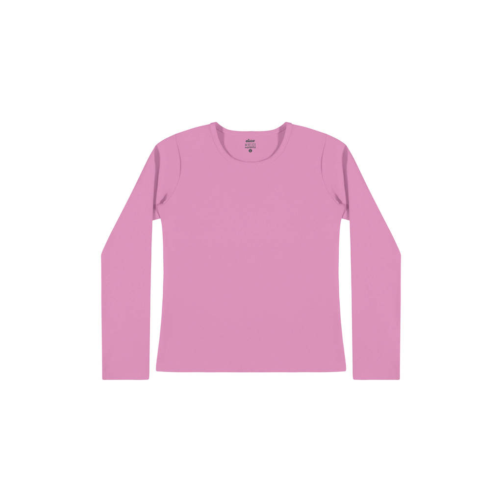 Foto 2 de Blusa Infantil Menina Básica Elian Rosa