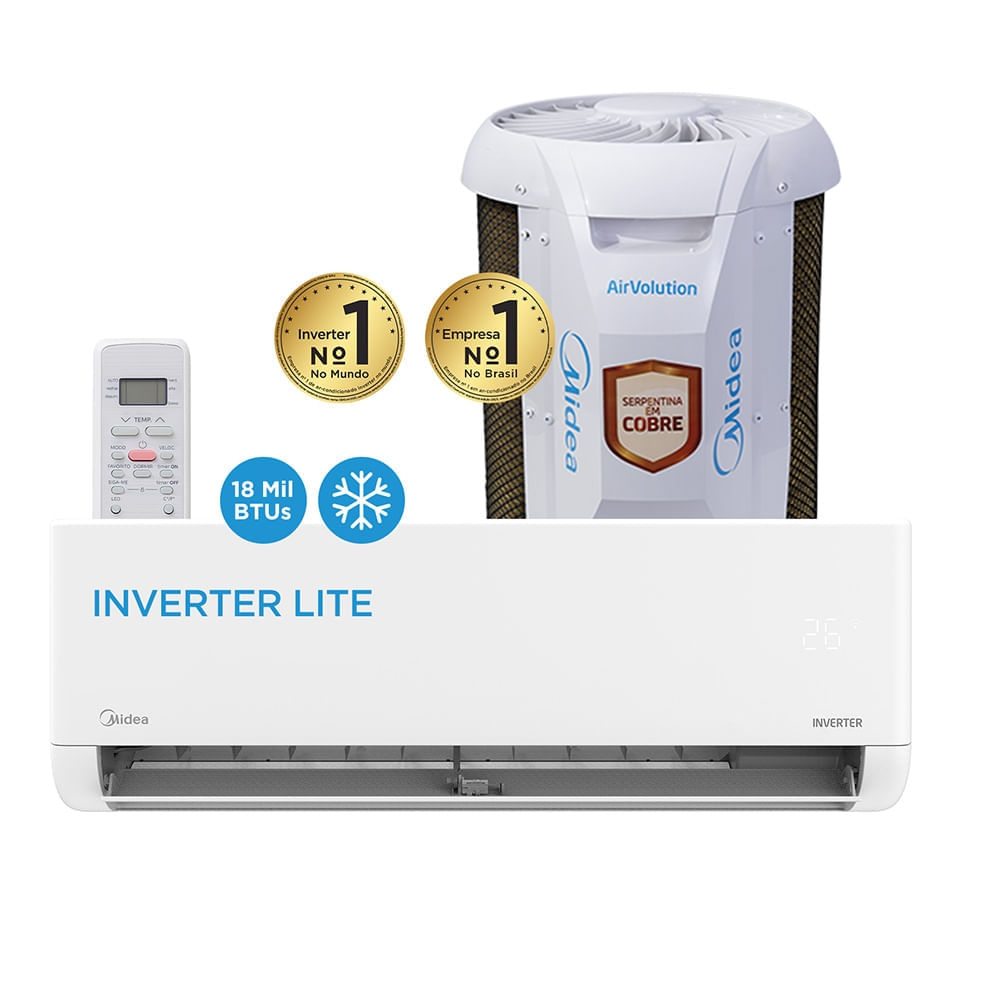 Foto 2 de Ar-Condicionado Split 18000 BTUs Inverter Lite Frio Midea 220