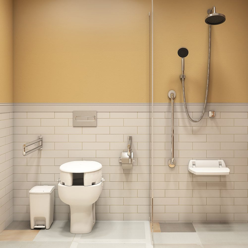 Assento Sanitário Elevado com Tampa e Trava 13cm Astra