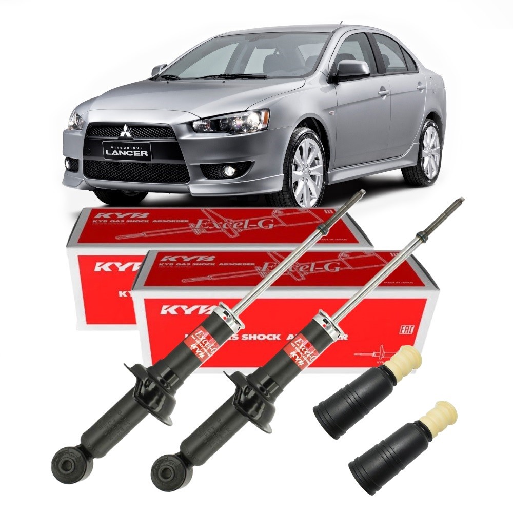 PAR AMORTECEDOR TRASEIRO MITSUBISHI LANCER 2012 ATÉ 2020 + KIT