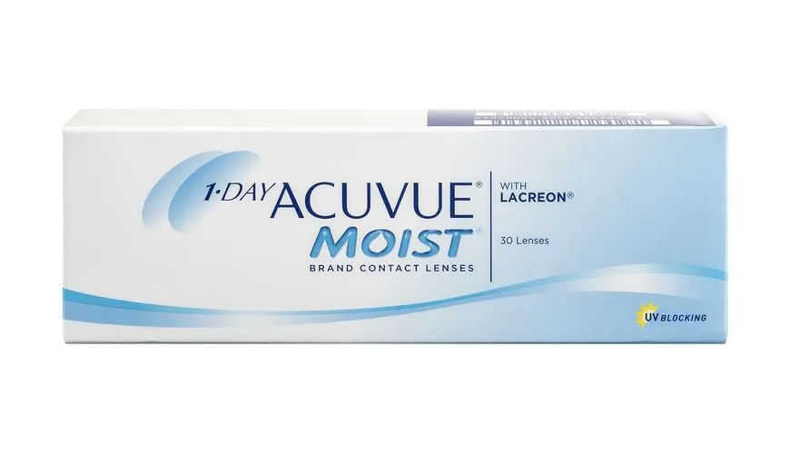 Lentes de Contato 1-Day Acuvue Moist com Lacreon 30 Unidades -2,50
