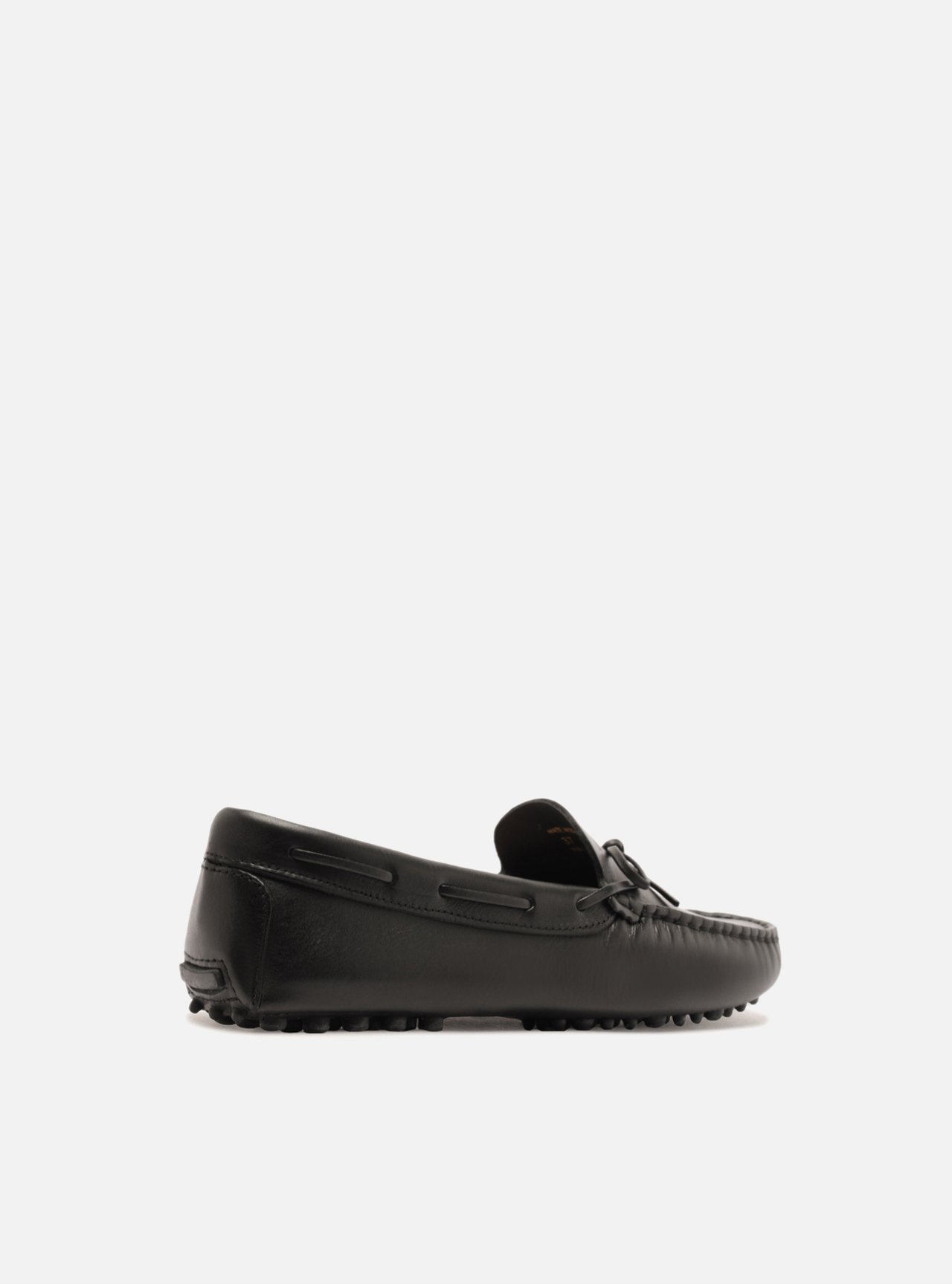 Foto 3 de Mocassim Preto Couro Sola Emborrachada Retrô